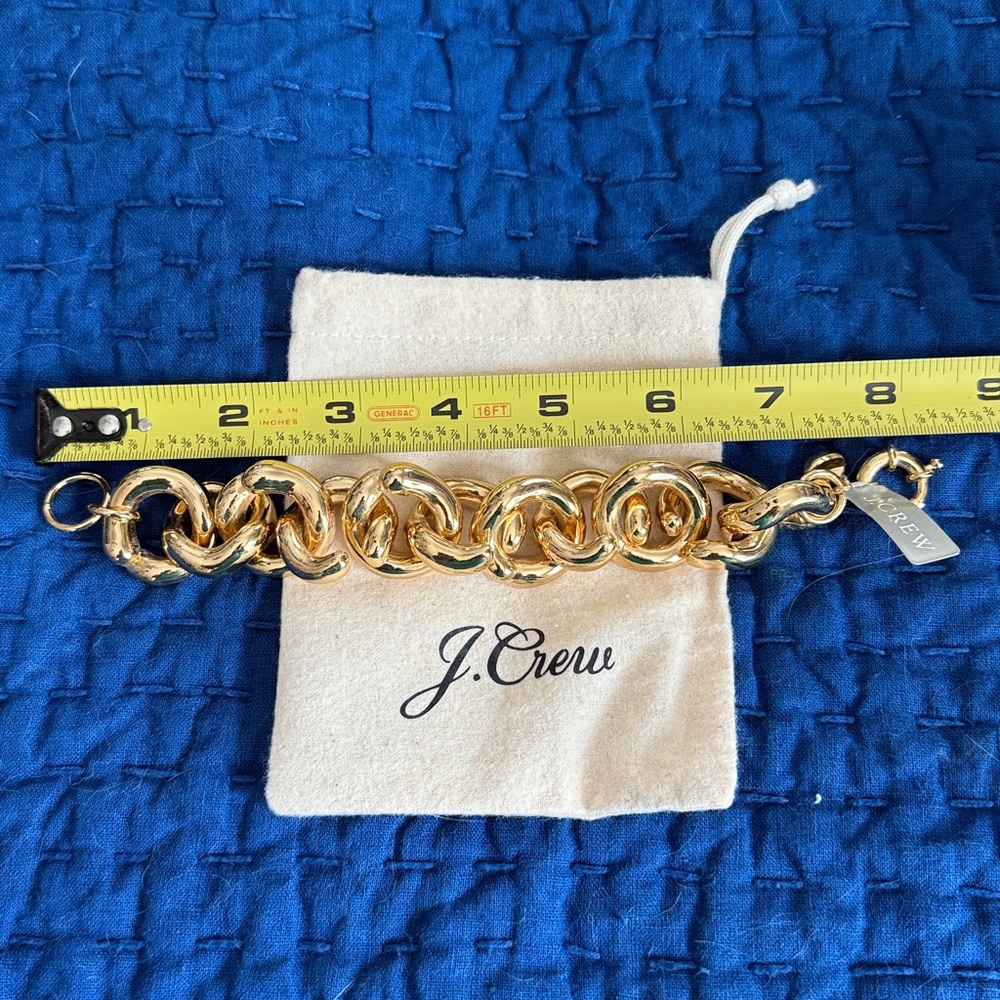 NWT J. Crew gold link bracelet